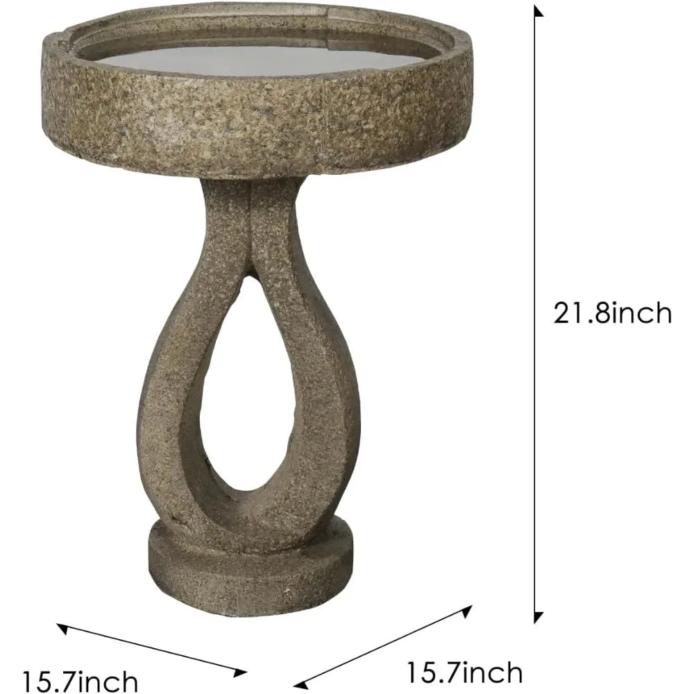Concrete Modern Bird Bath Outdoor Garden Decor For Patios