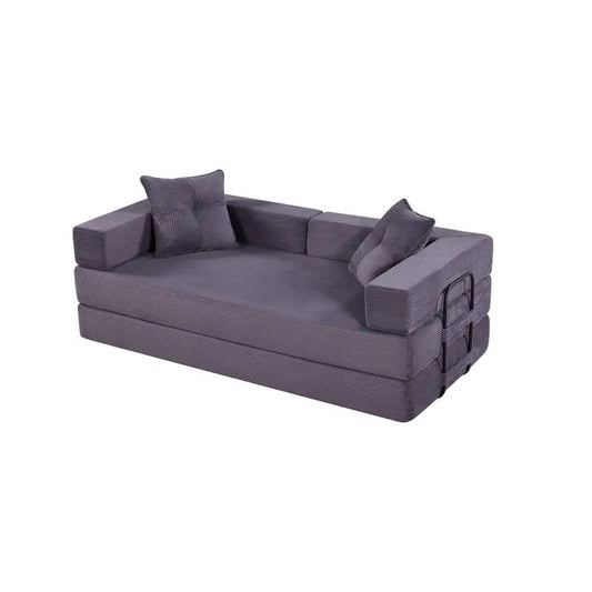 CN Sichuan Corduroy Sleeper Sofa Bed Foldable Couch