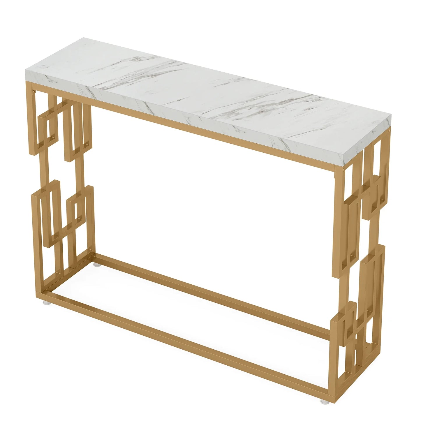 Tribesigns Modern Console Table Faux Marble Top For Home