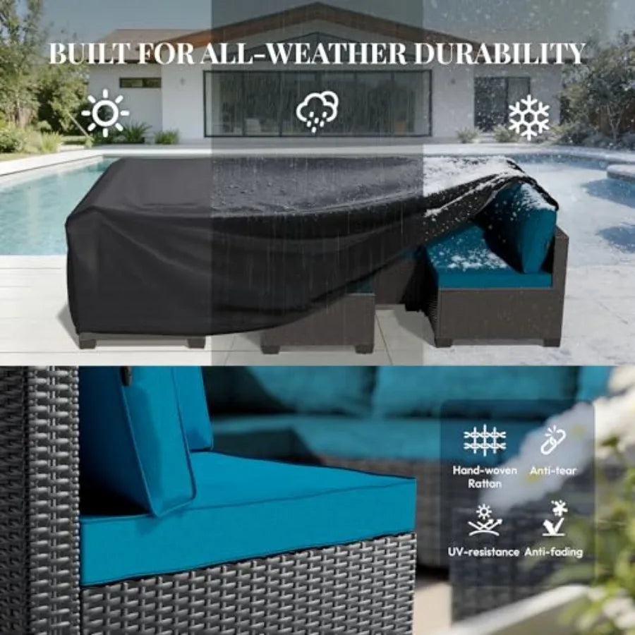 Patio Furniture Set All Weather Wicker Rattan Outdoor Conversation
