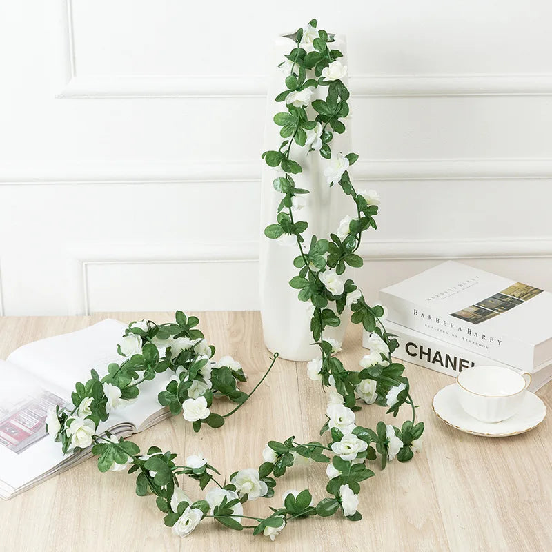 Silk Rose Vine Garland For Wedding Decoration