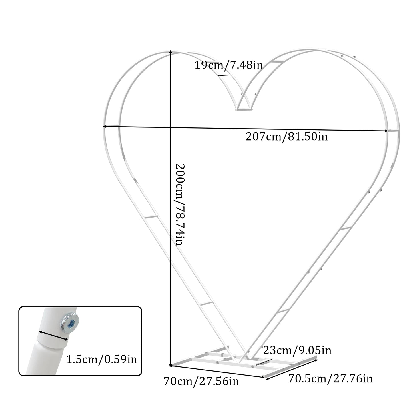 Guangdong Arch Backdrop Wedding Stand Heart Metal Frame
