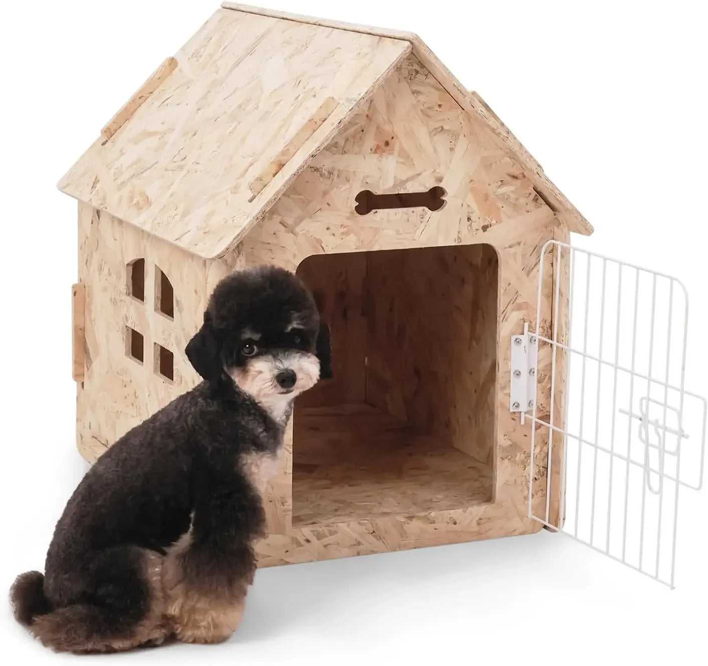 Cozy Wooden Indoor Dog House for Small Dogs and Cats Perfect Pet Bed