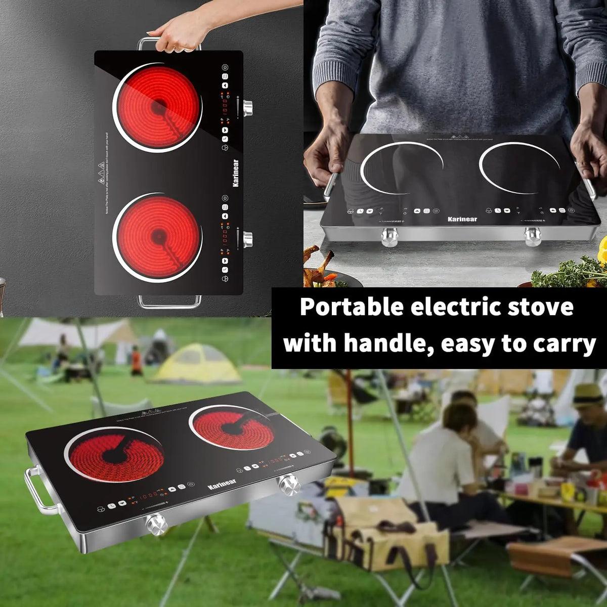 Karinear Ceramic Hob With Safety Lock And Touch Control