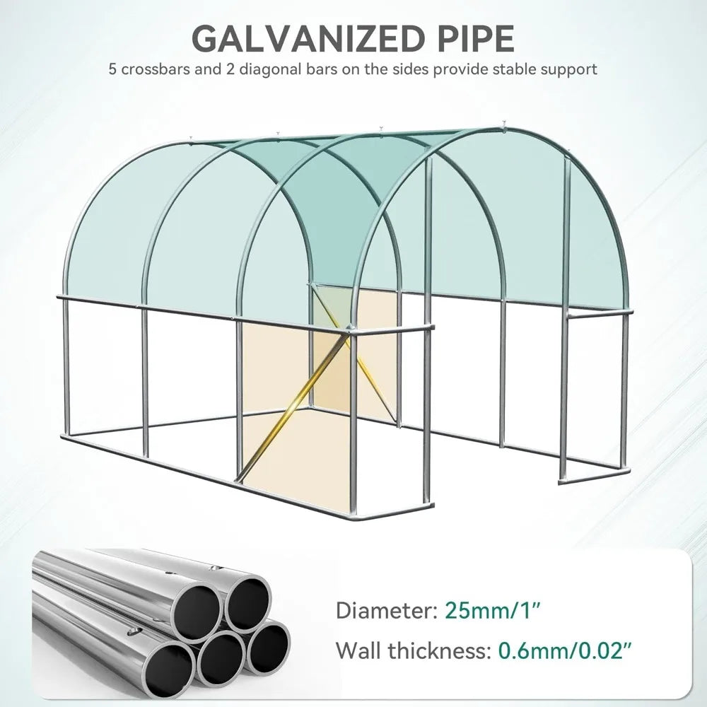 Heavy Duty Walk-In Greenhouse For Outdoor Gardening