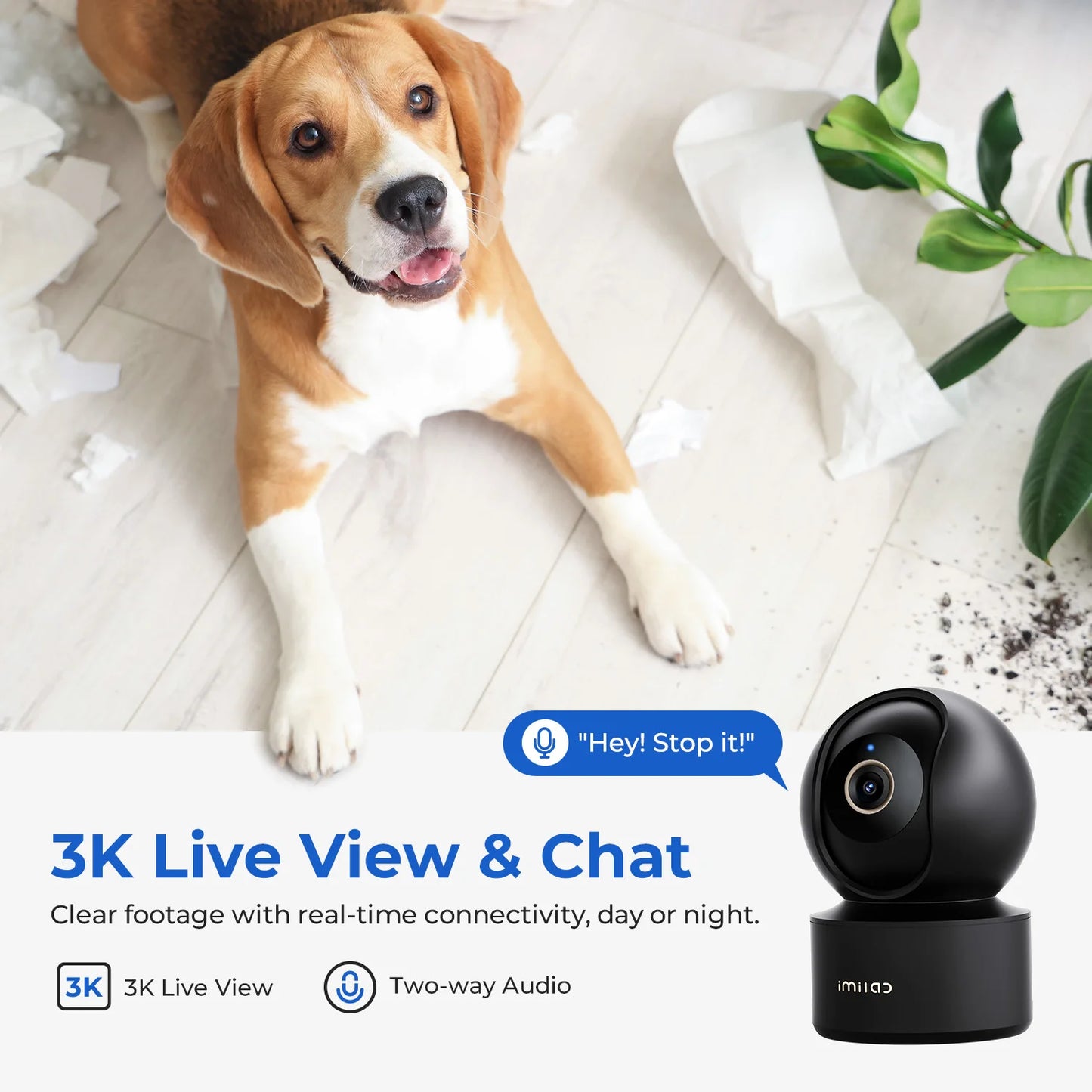 IMILAB Indoor Baby Monitor Camera AI Detection Night Vision