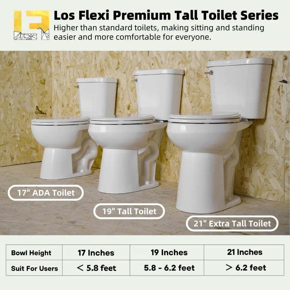 Senior Tall Toilet With Elongated Bowl And Soft Close