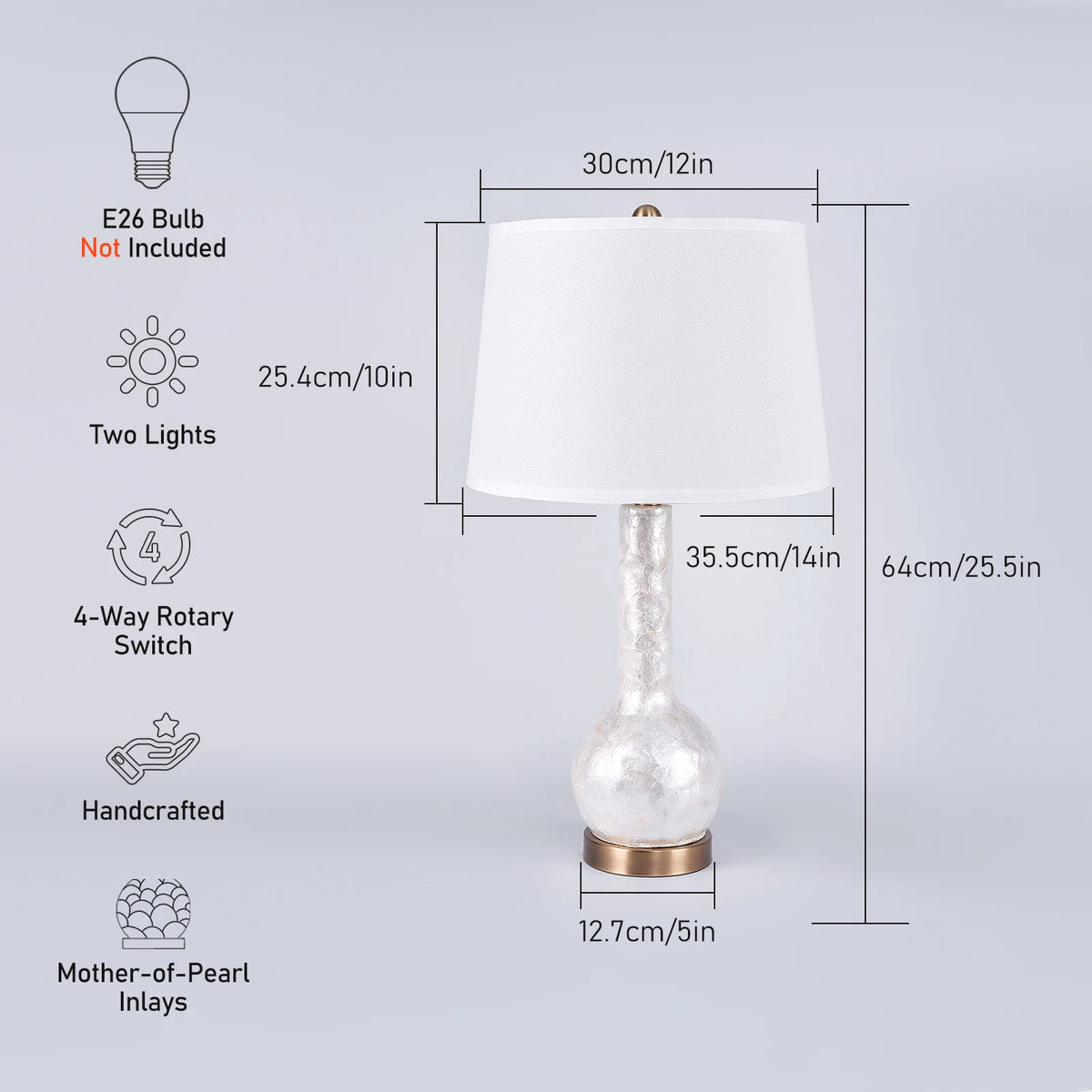 Luxury Opal Glass Table Lamp for Bedroom Living Room Lights