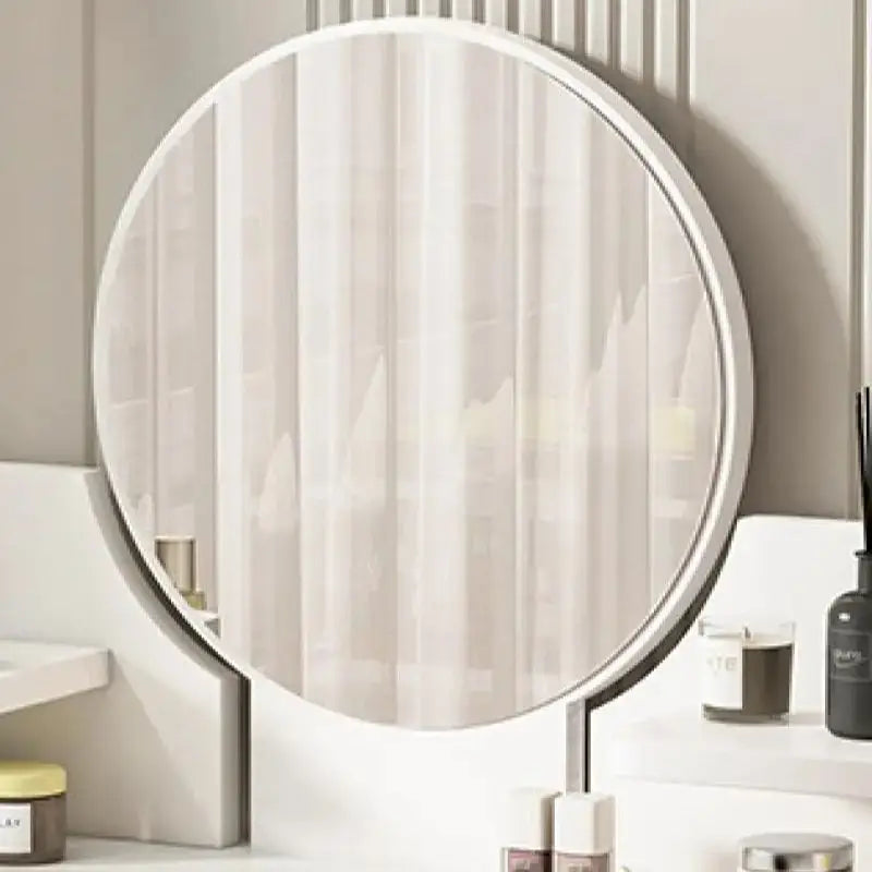 Vanity Table With Two Drawers And Makeup Mirror Bedroom