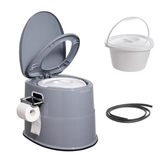 SucceBuy Portable Camping Toilet With 1.3G Detachable Inner Bucket