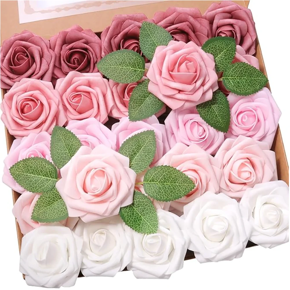 Artificial Foam Rose Flowers for Weddings Bouquets and Centerpieces