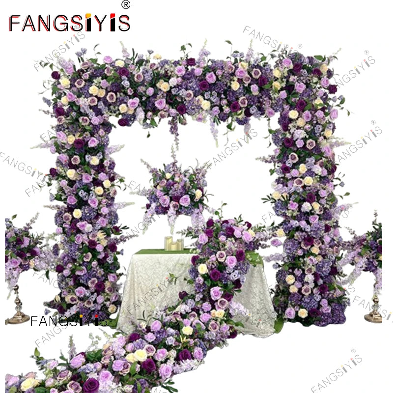 Artificial Wedding Backdrop Arch Floral Arrangement With Roses