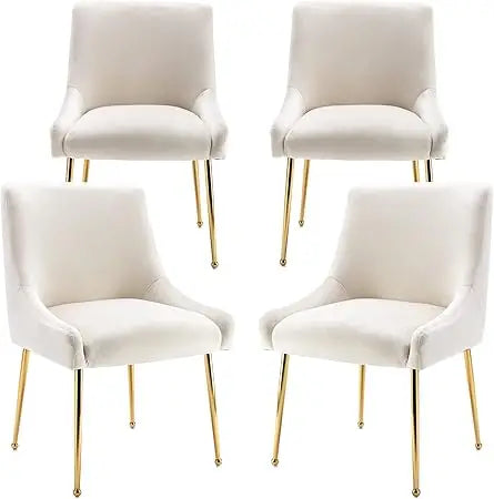 Ticify Modern Velvet Upholstered Dining Chairs Set Guest