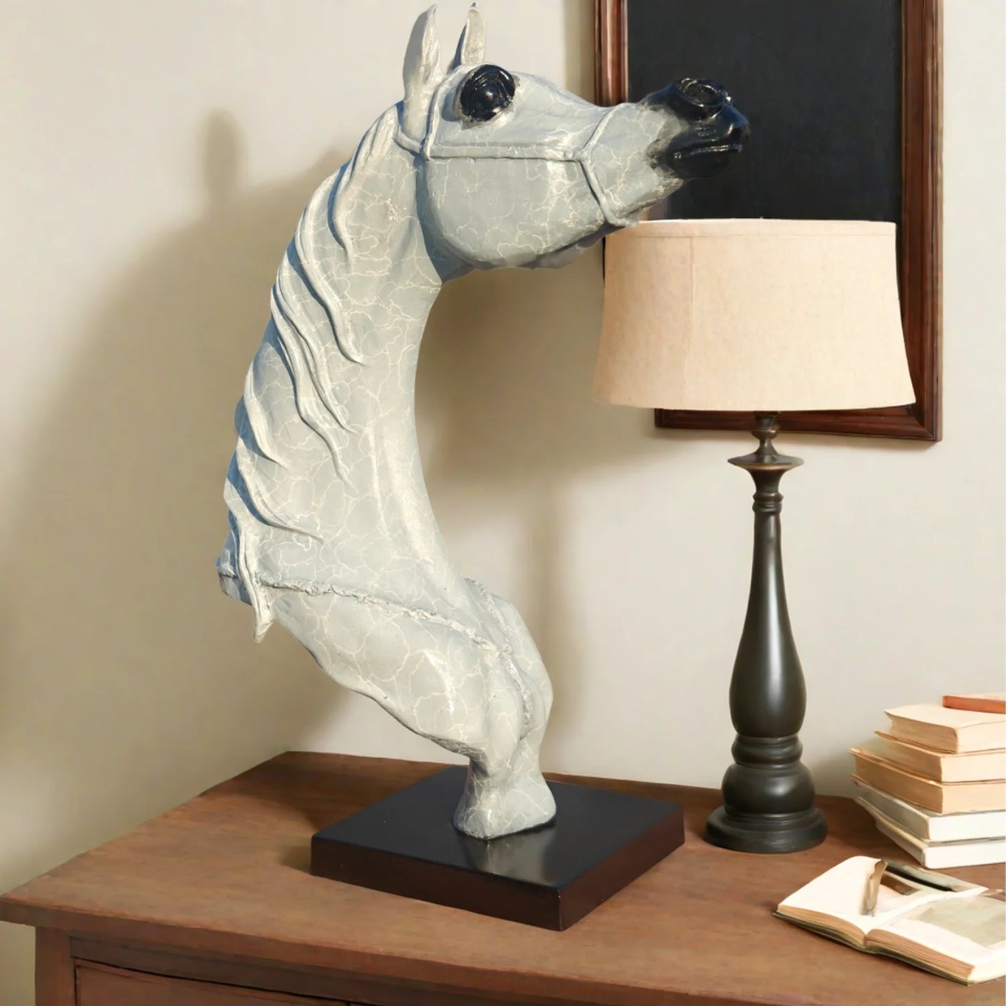Youfine Handmade Bronze Sculpture Arabian Horse Head Equestrian Art Decor