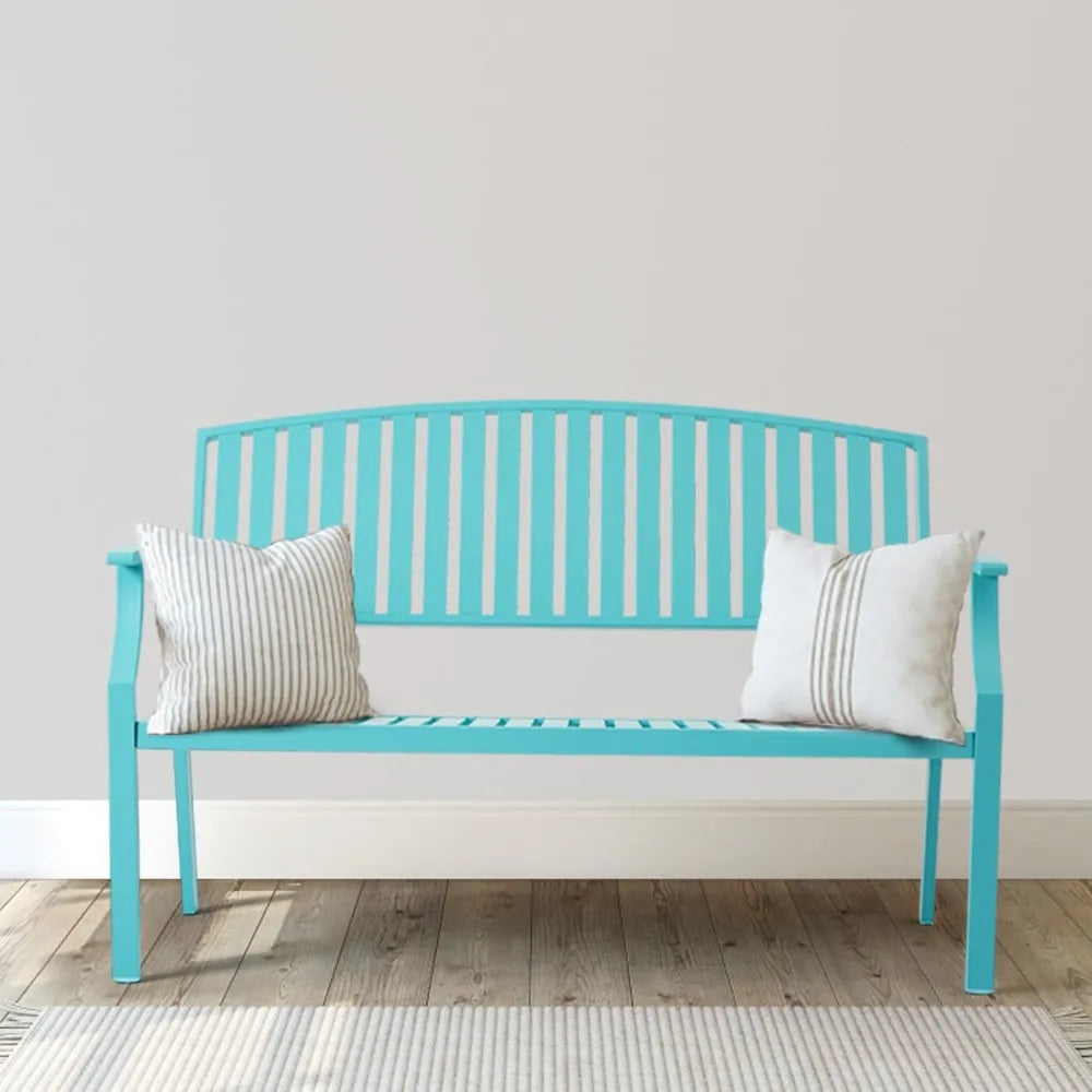 Aluminum Outdoor Bench Weatherproof Patio Garden Loveseat