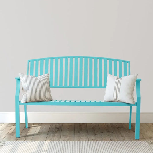 Aluminum Outdoor Bench Weatherproof Patio Garden Loveseat