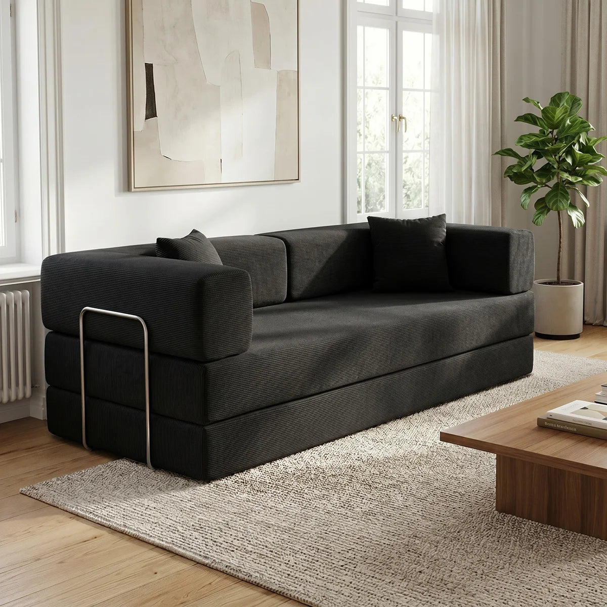 YQzyphyna Futon Sofa Bed 4in1 Convertible Couch Loveseat