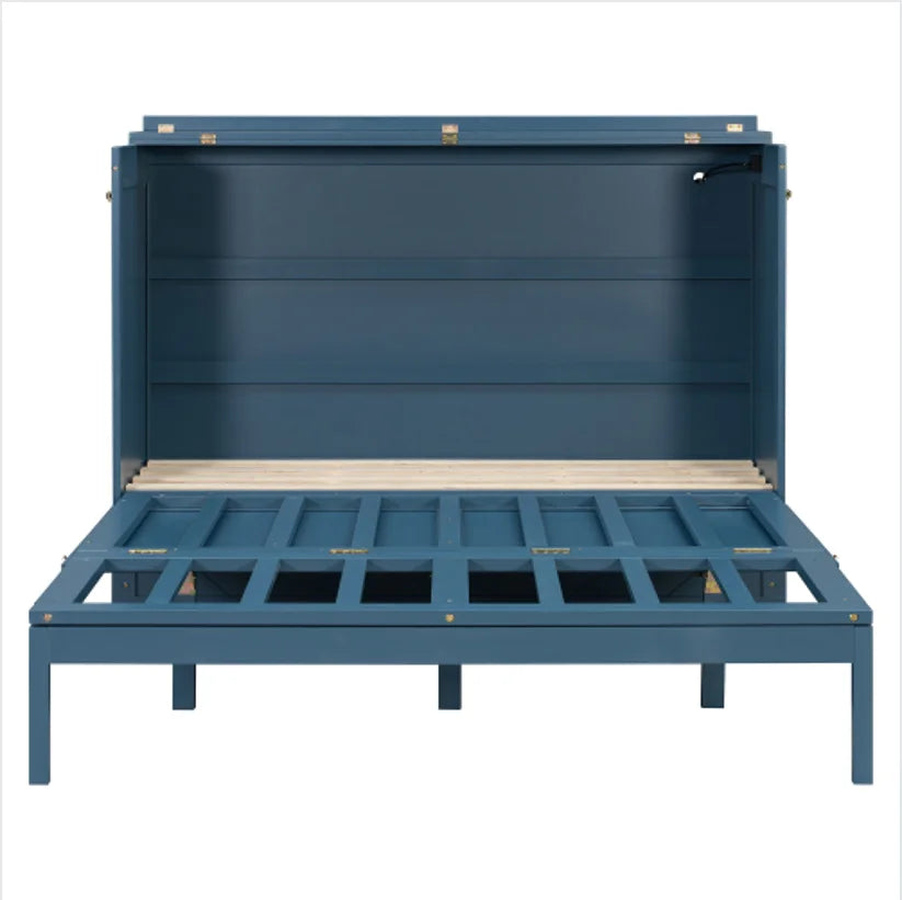 Murphy Bed Folding Wall Bed With BuiltInDrawer Usb Ports