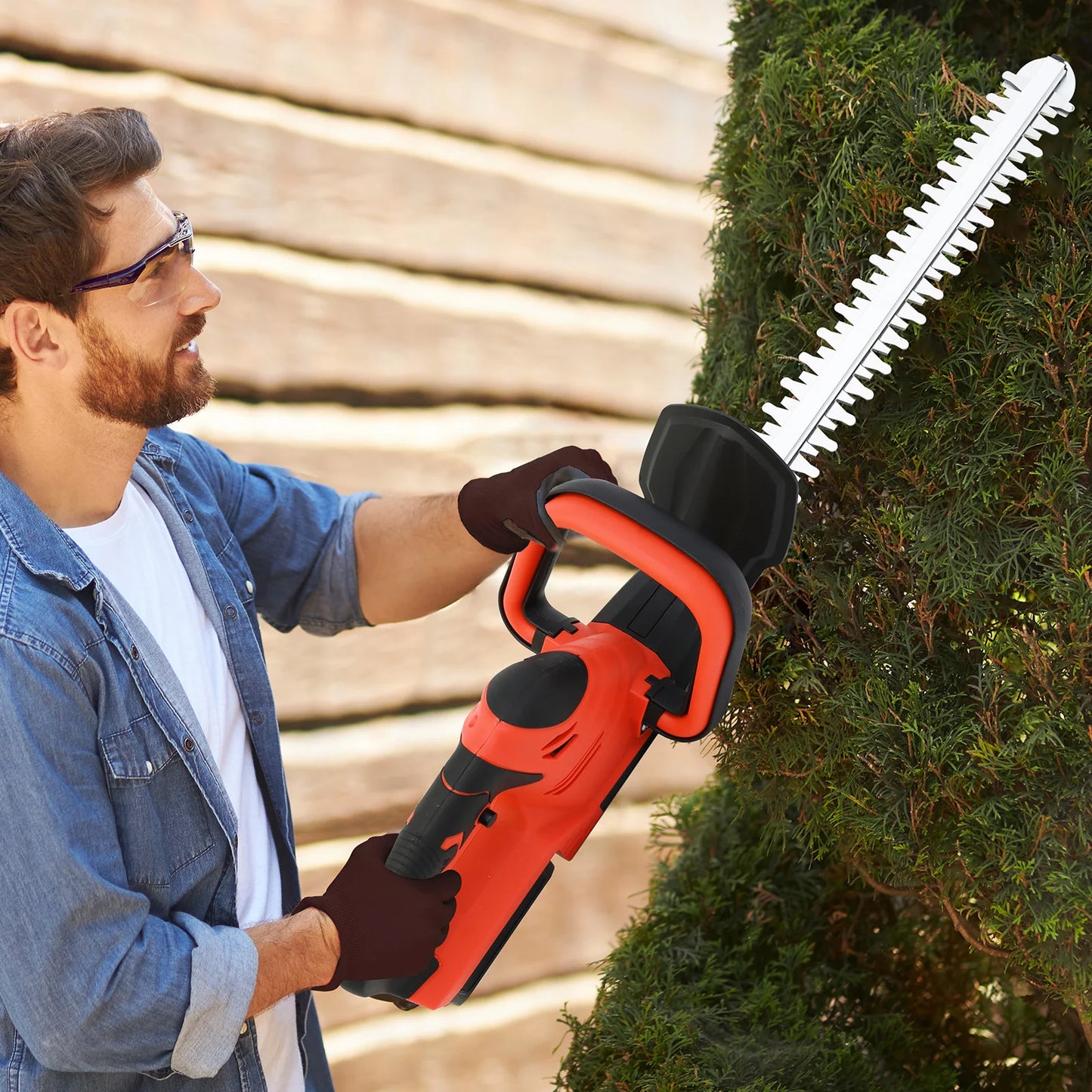 Cordless Electric Hedge Trimmer 22 Inch with 3.0Ah Battery for Yard Care