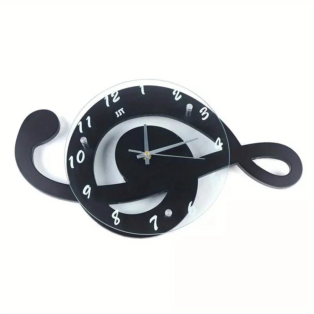 Hign Concerned Silent Sweep Musical Note Wall Clock