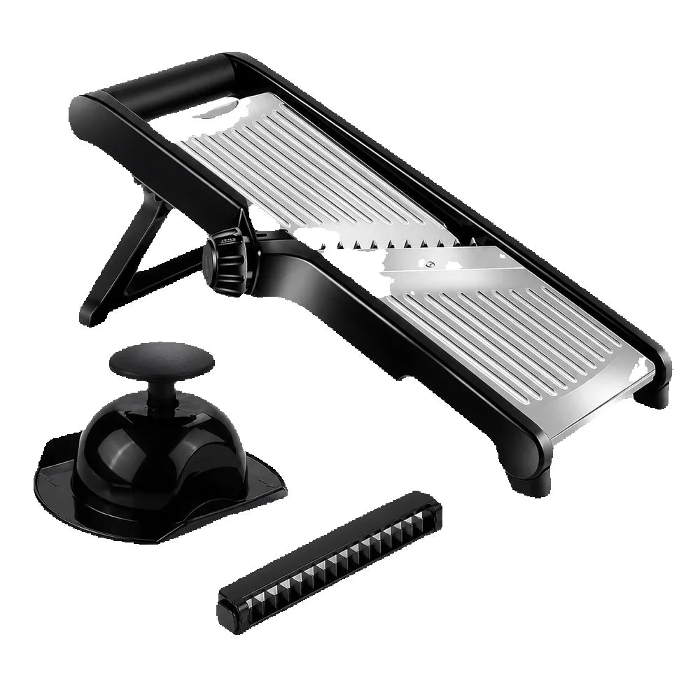 Adjustable Mandoline Slicer With Food Holder And Julienne Cutter