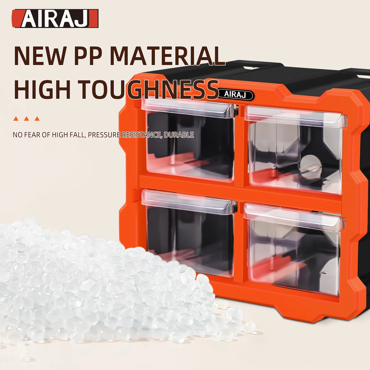 AIRAJ Multi-Grid Drawer Parts Box Wall-Mounted Screw Storage Solution