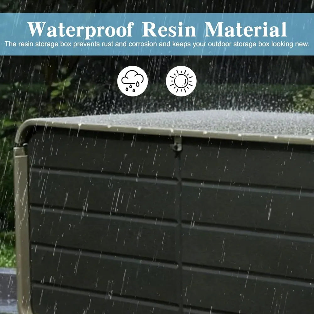 Outdoor Storage Box Lockable Waterproof UV Resistant Deck Box