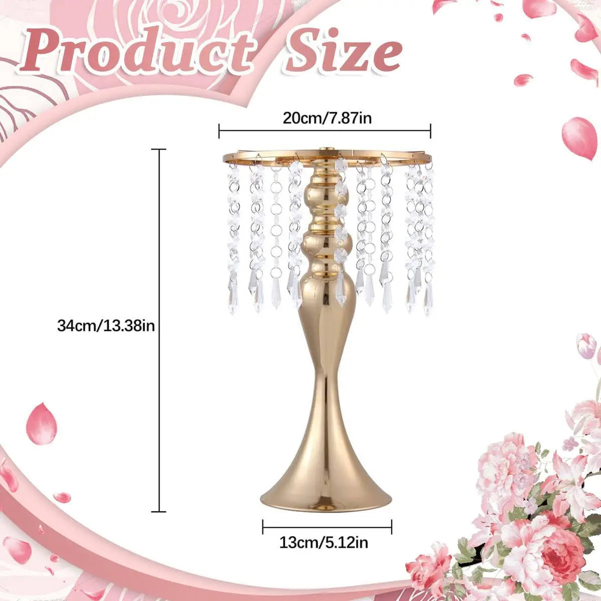 Guangdong 8 Piece Wedding Centerpiece Crystal Vase Set