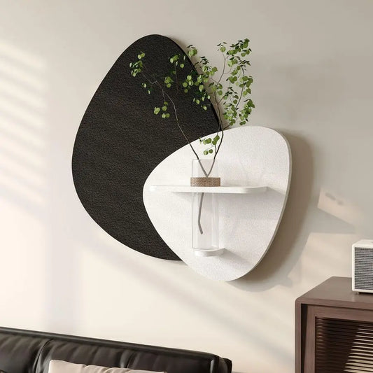 Textured Black And White Abstract Wall Art Decor Living