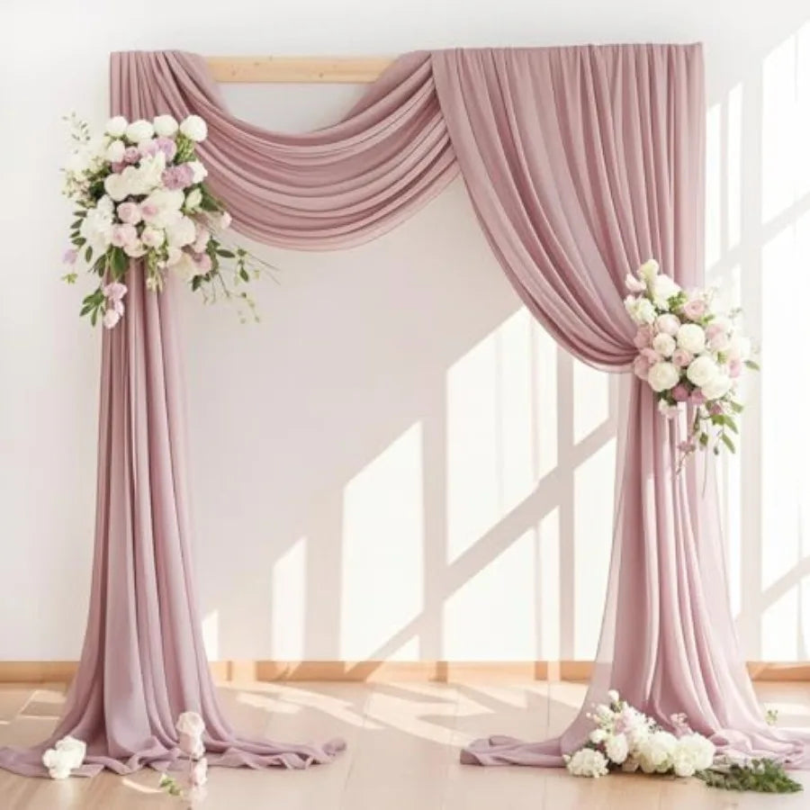 Wedding Arch Draping Fabric Sheer Chiffon Backdrop Panel