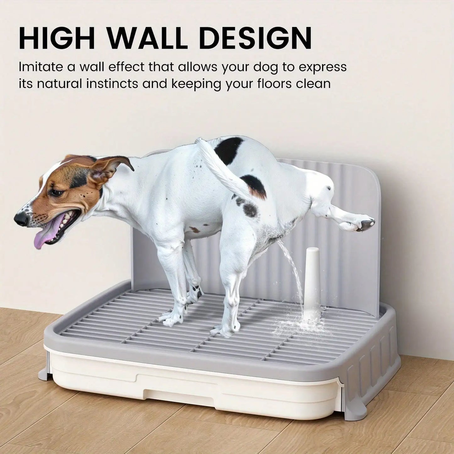 Dog Litter Indoor Dog Potty Tray With Wall Protection