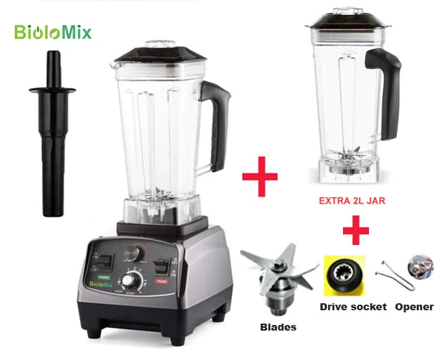 BioloMix Heavy Duty Blender Mixer Juicer Food Processor