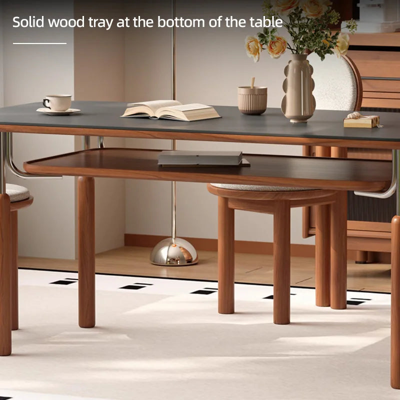 Fosanmi Modern Rock Slab Dining Table For Kitchen Dining
