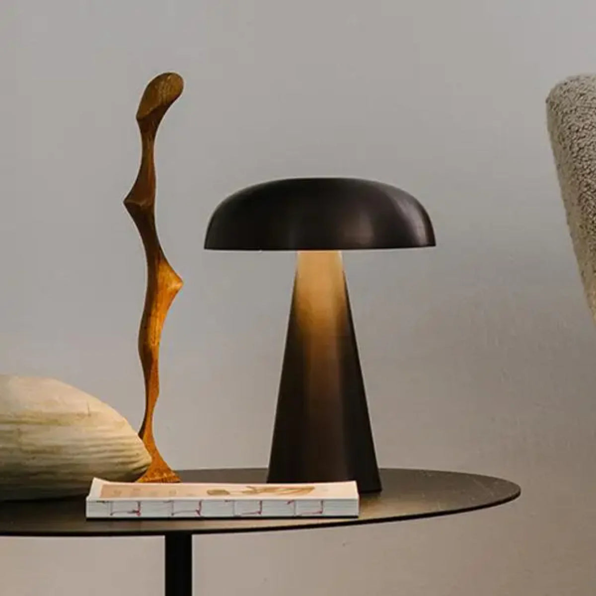 Mushroom Led Table Lamp Touch Dimming Stainless Desk Night Light
