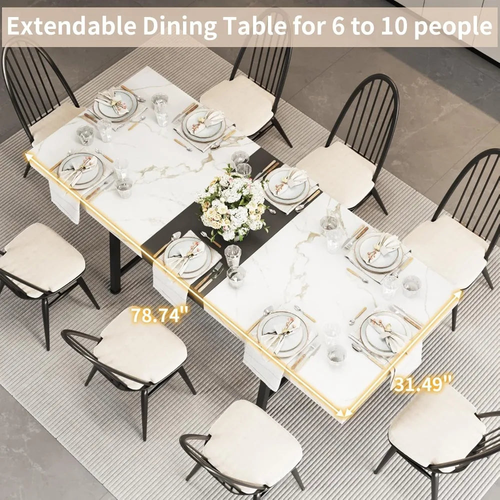 DAFIFY Extendable Dining Table With Silent Glide Extension