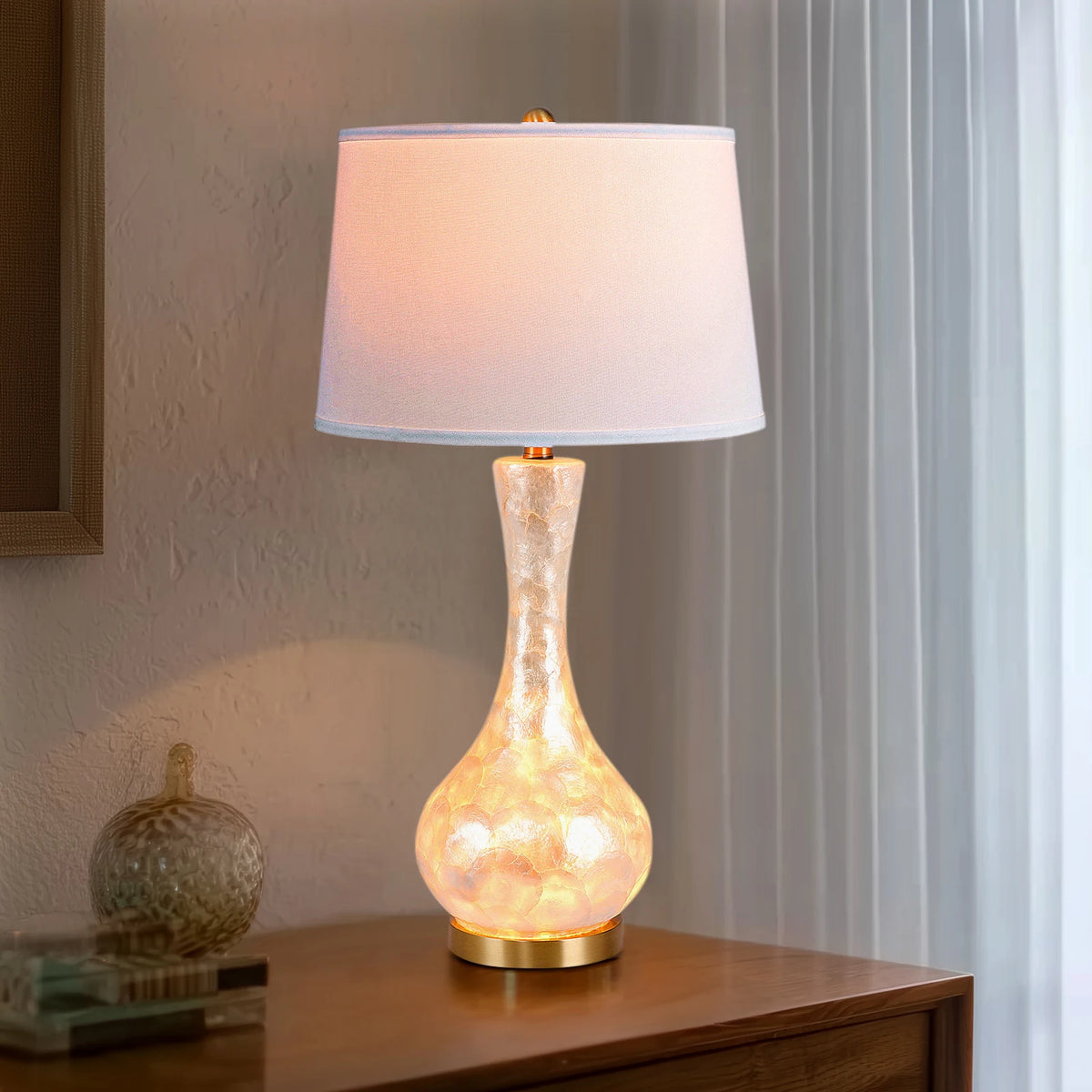 Luxury Opal Glass Table Lamp for Bedroom Living Room Lights
