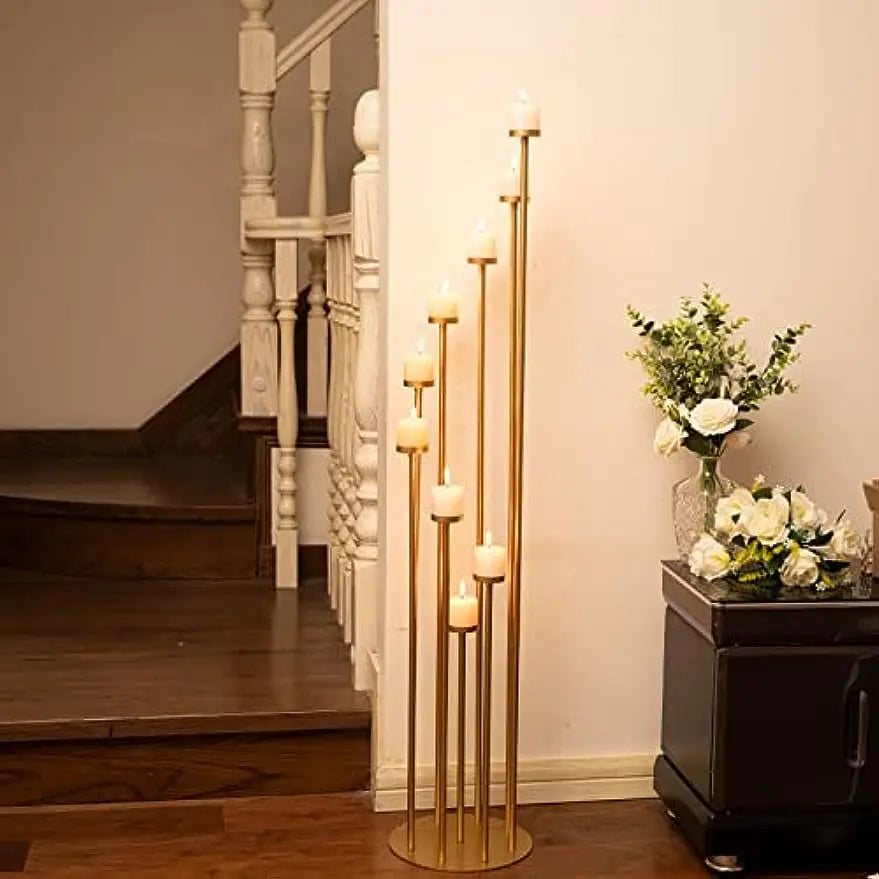 Pillar Candle Holder Candelabra for Wedding Table Centerpieces Home Decor