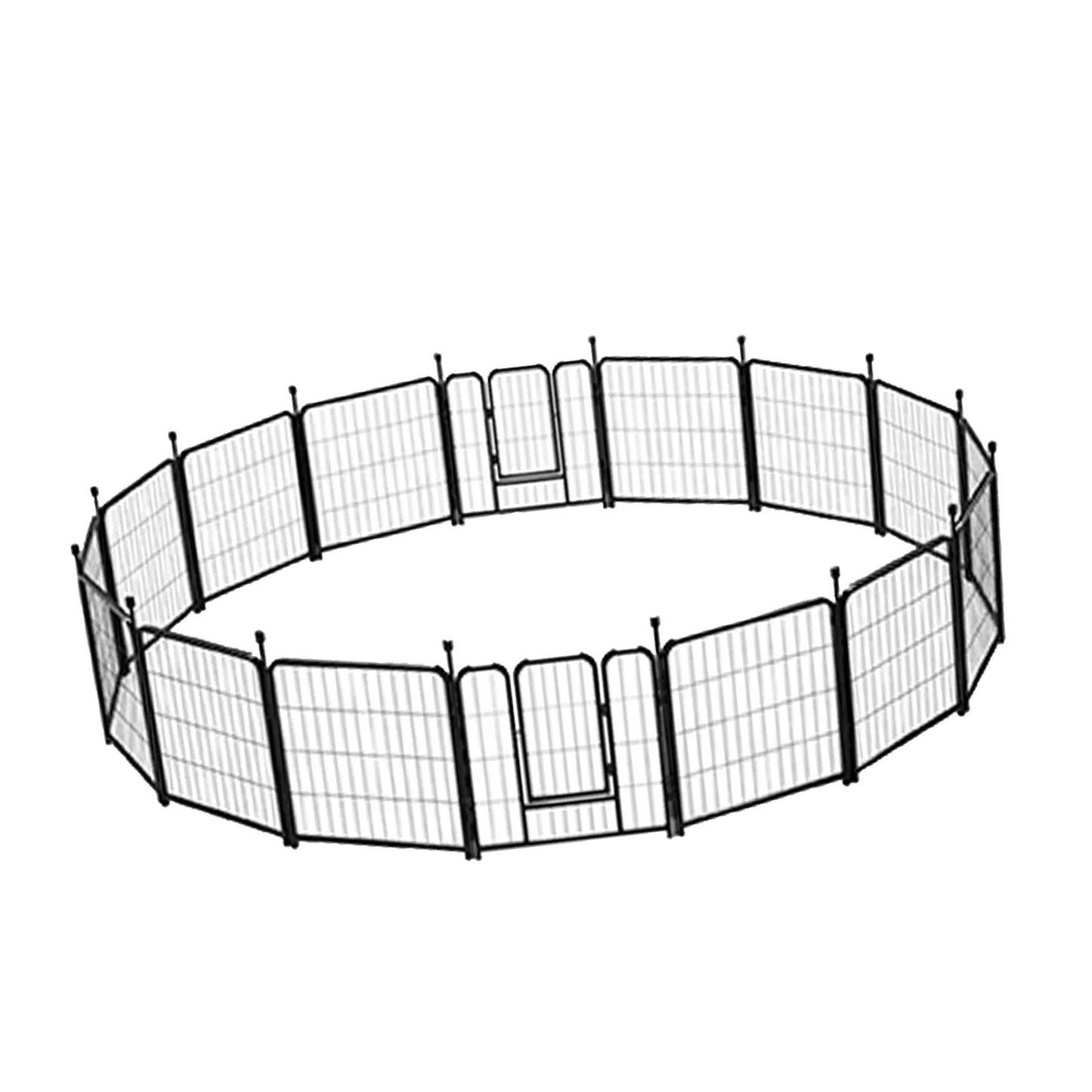 16 Panel 24 Inch Pet Exercise Playpen with Sound Reduction Cover and Clips
