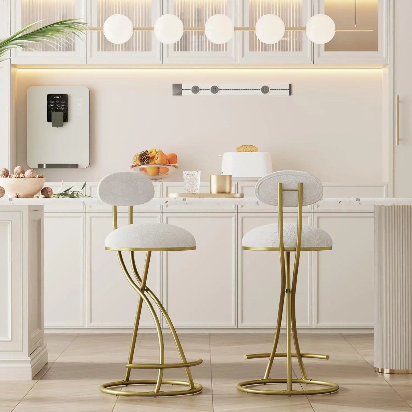 Frame Velvet Bar Stools Set Of Four