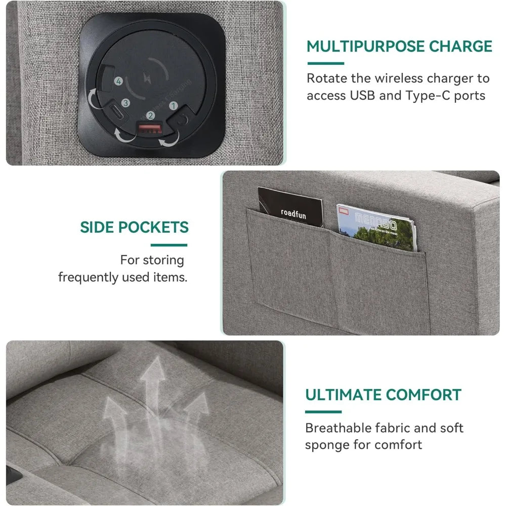 DAFIFY Sleeper Chair Bed 3In1 Convertible USB Ports