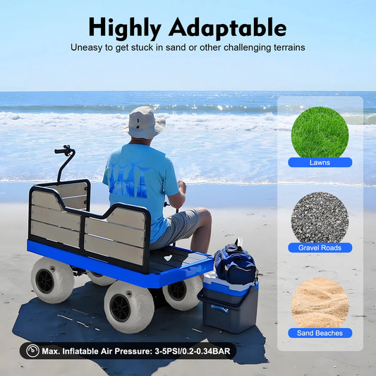 Beach Cart Replacement Inflatable Wheels Set