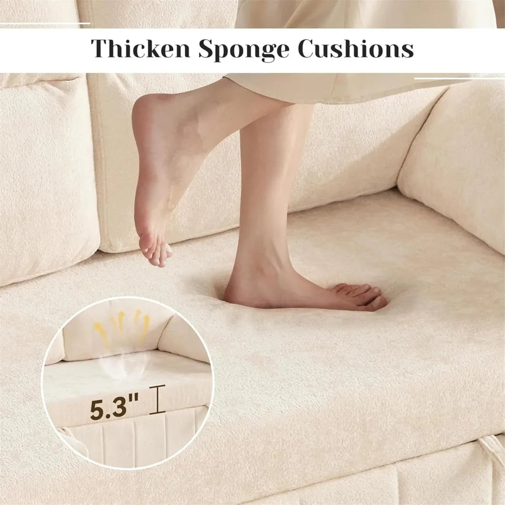 RBXC 3 In 1 Sleeper Sofa With Pullout Bed And USB Storage