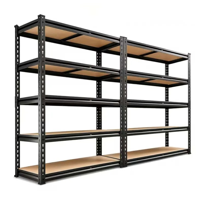 Slim Five Tier Adjustable Metal Shelving Storage Rack