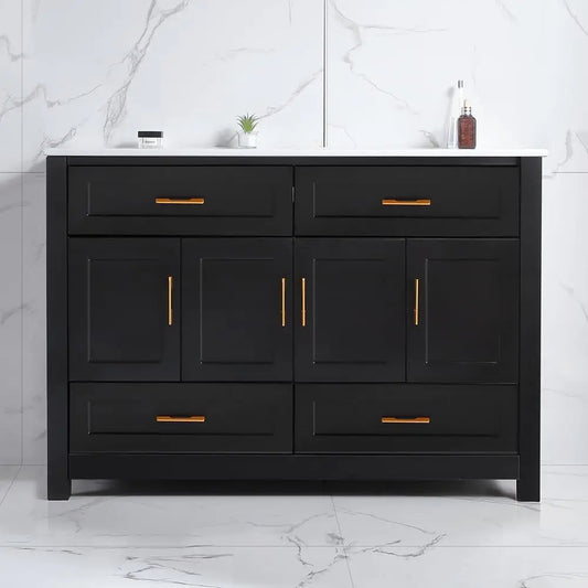 Modern Bathroom Vanity With Sink 4 Drawers Soft Doors