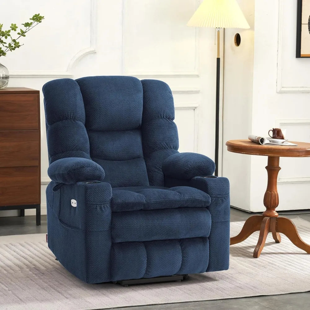 Triple Motor Power Lift Recliner Chair with Massage Heat for Petite Elderly