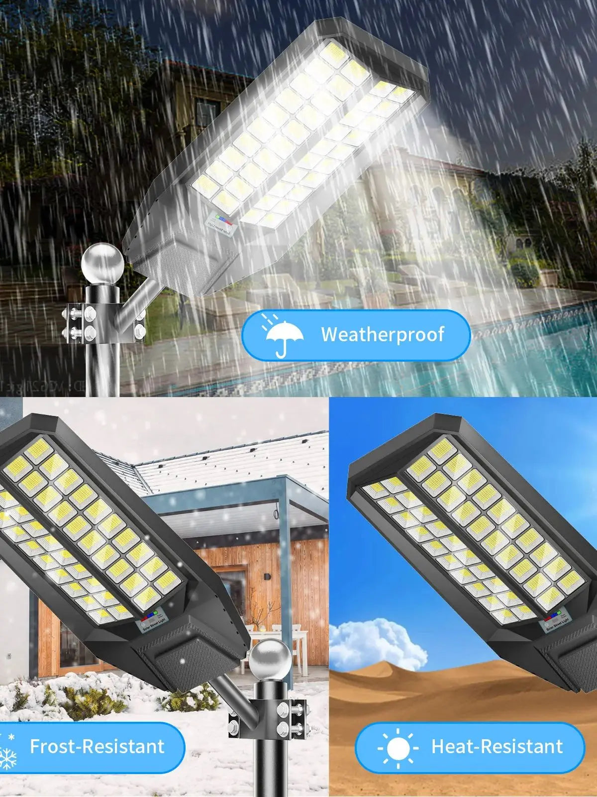 8000W Outdoor Solar Street Light LED Motion Sensor IP65