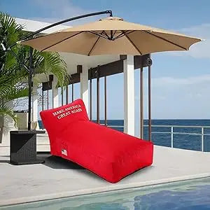 MKDK Outdoor Chaise Lounge Reclining Waterproof Sunbed