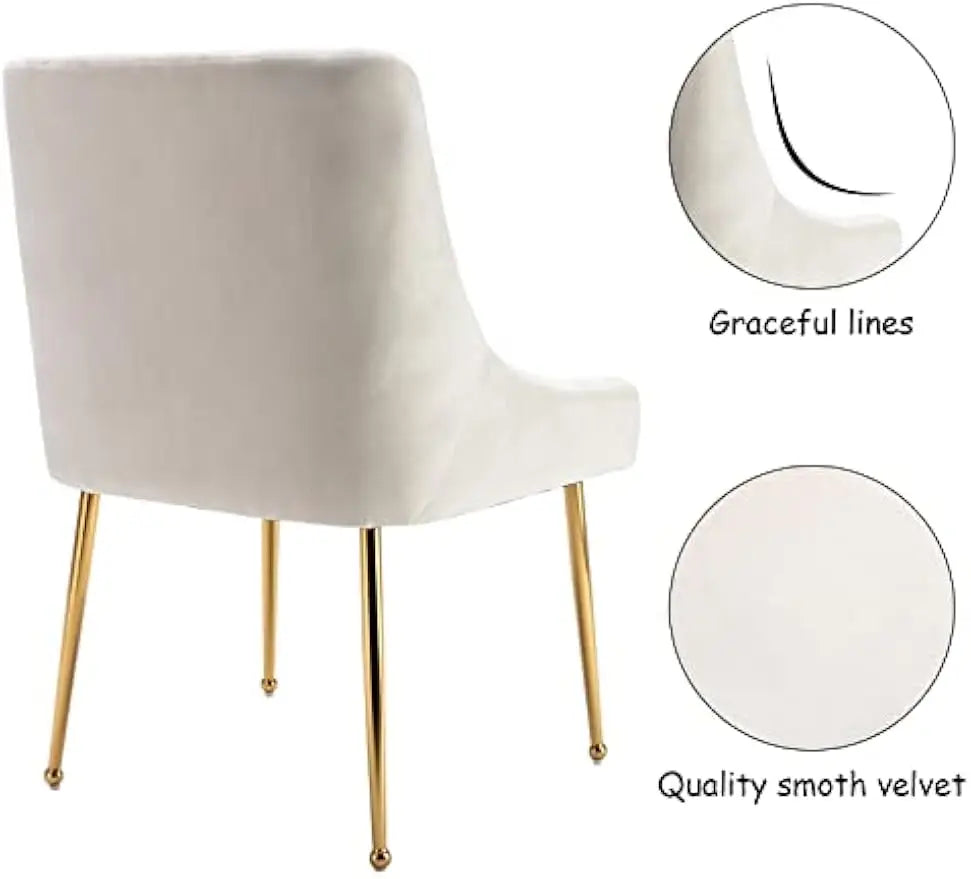 Ticify Modern Velvet Upholstered Dining Chairs Set Guest