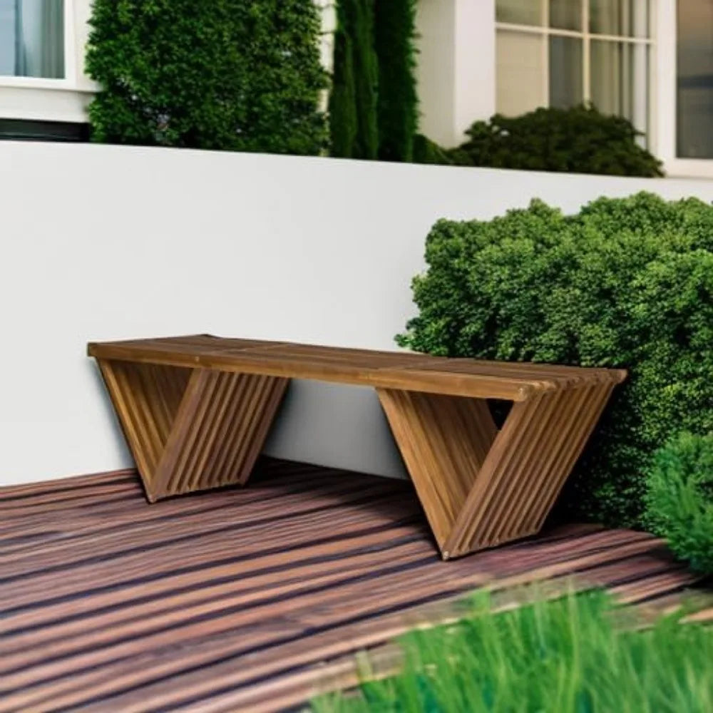 Esme Outdoor Acacia Wood Bench For Garden Patio Setting
