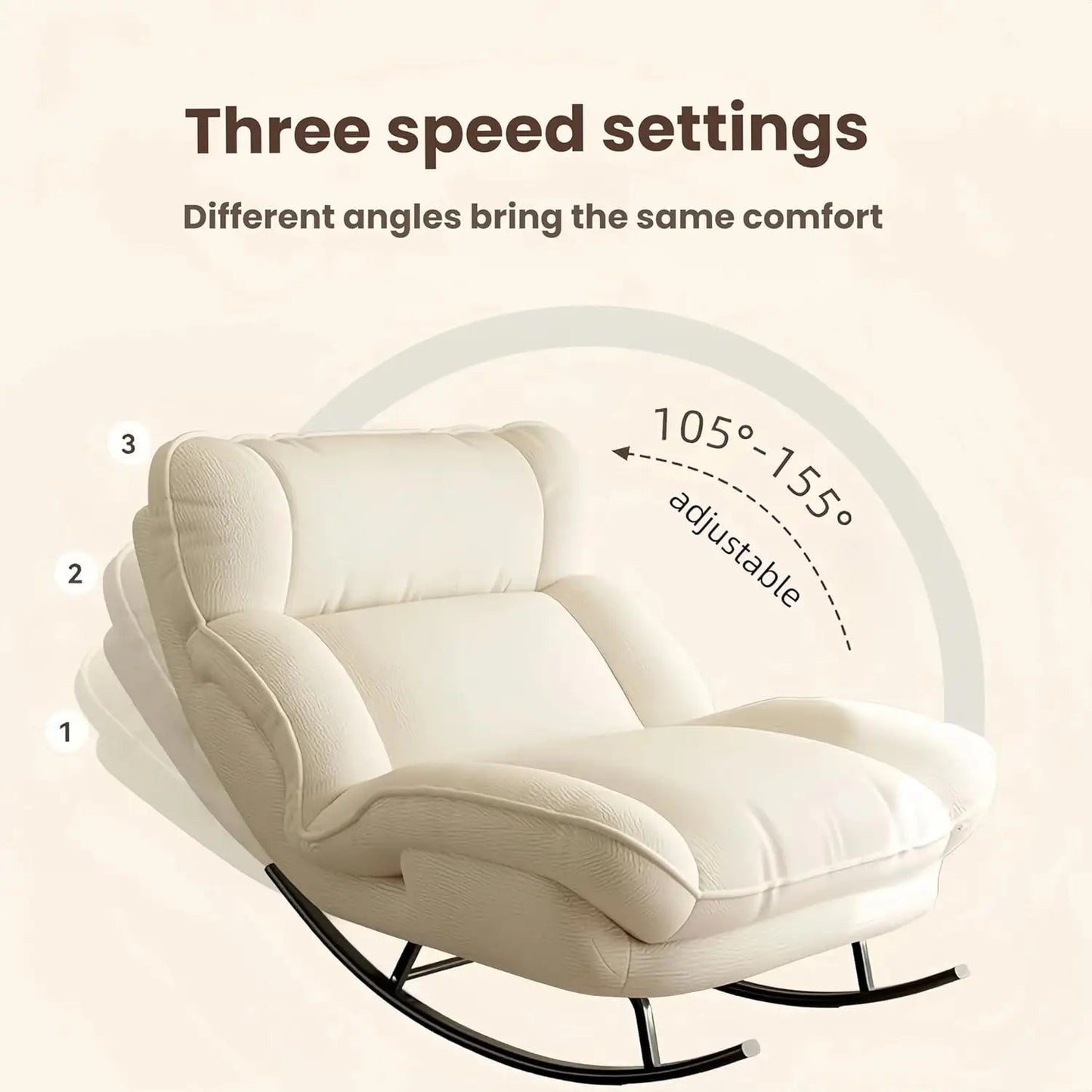 GUOHE Sofa Rocking Chair Adjustable Backrest